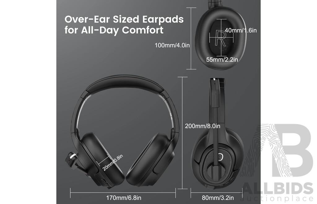 EKSA H6 & H16 Wireless Headsets with Microphone - Lot of 3