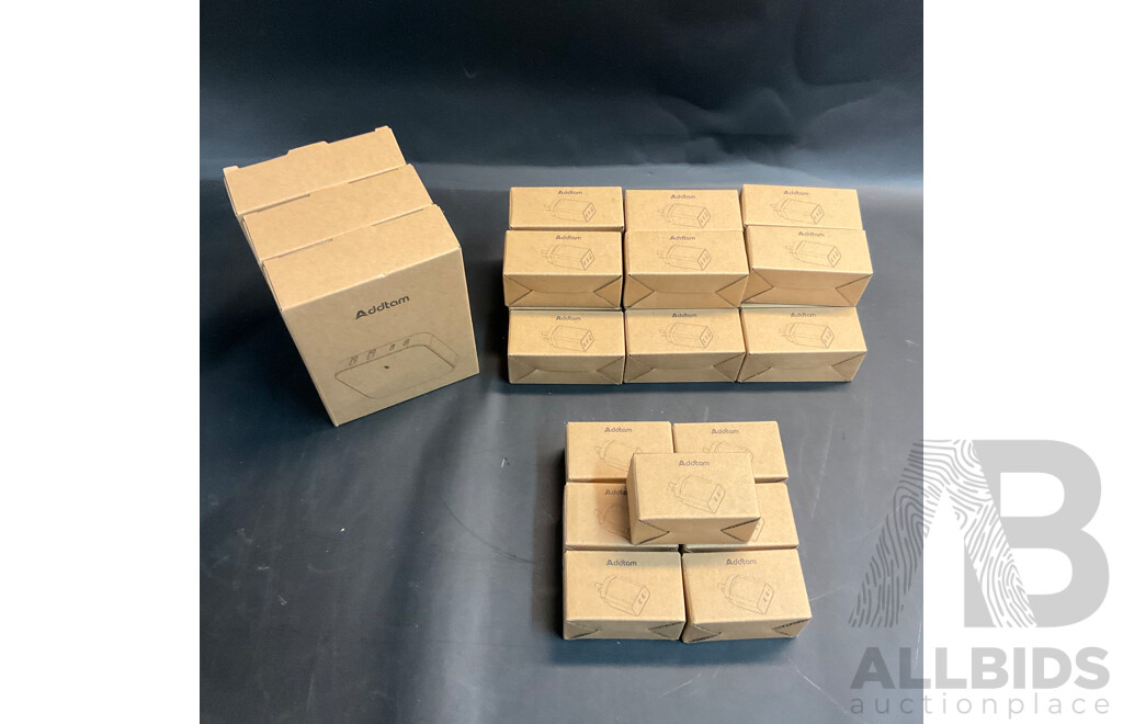 Mixed Lot - Addtam 100W Desktop GaN Charger &  67W Multi Port GaN Charger & 47W Mini Type-C Charger/ Adaptor - Lot of 25