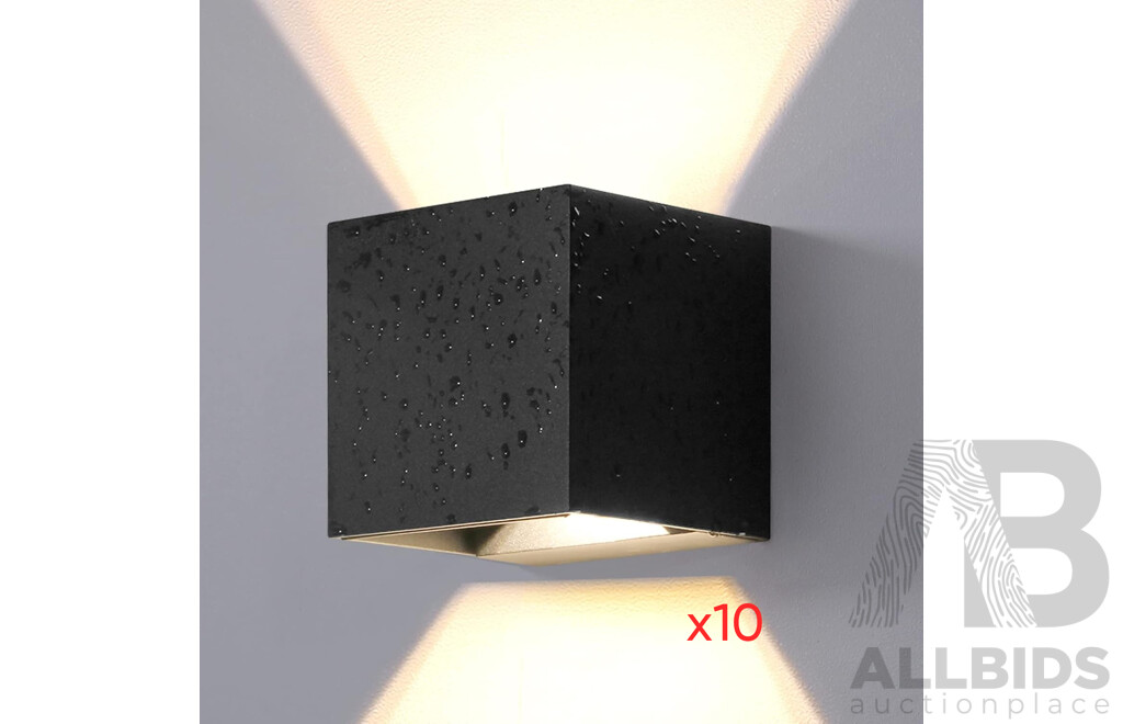 LED Up& Down Outdoor Wall Lights 10W 3200K Warm White - Lot of 10