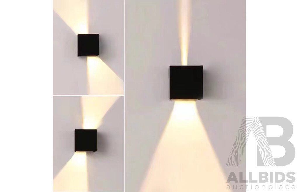 LED Up& Down Outdoor Wall Lights 10W 3200K Warm White - Lot of 8