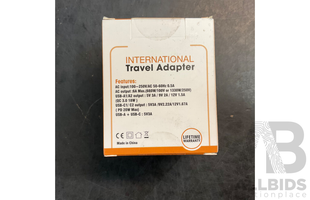 5x Pokemon 23 in 1 & Super Cobo 208 in 1 Game Card for Nintendo 3DS & 10x International Travel Adapter - Lot of 20