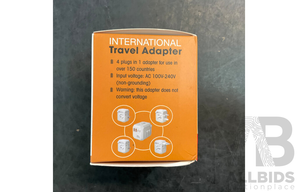 5x Pokemon 23 in 1 & Super Cobo 208 in 1 Game Card for Nintendo 3DS & 10x International Travel Adapter - Lot of 20