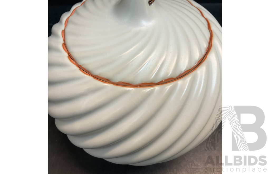 White Ornate Embossed Ceramic Teapot X3 & Y! Handmade Ceramic Tea Caddy Canister (white) X6 - Lot of 9