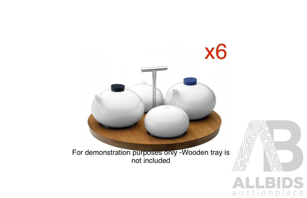 Tripod by LOVERAMICS Salt & Pepper Set X6 and Oil& Vinegar Set X6 - Lot of 12