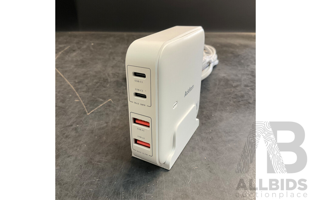 Addtam 100W Desktop GaN Charger X10 & Veektomx 10000mAh Power Bank ( Assorted Colour) X10 - Lot of 20