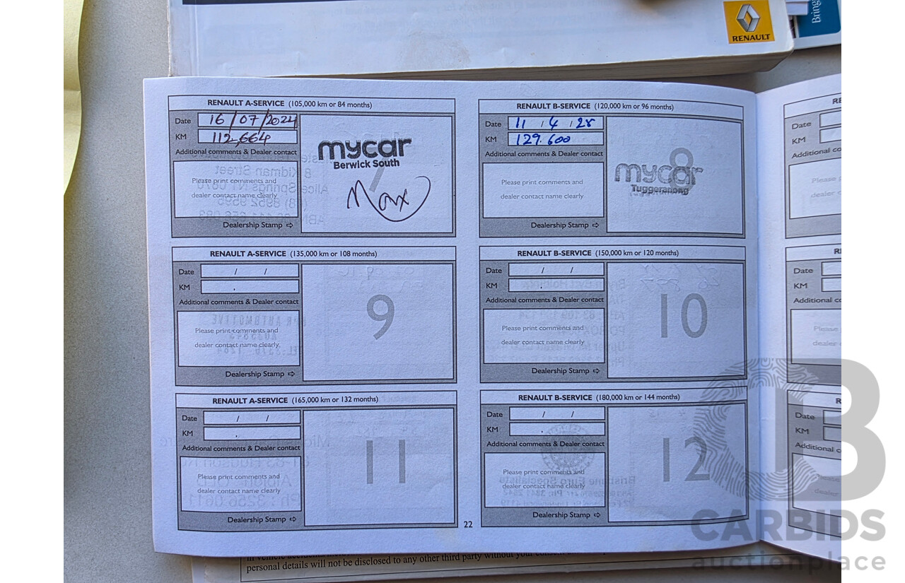 9/2011 Renault Megane Privilege X32 5d Hatchback Red 2.0L