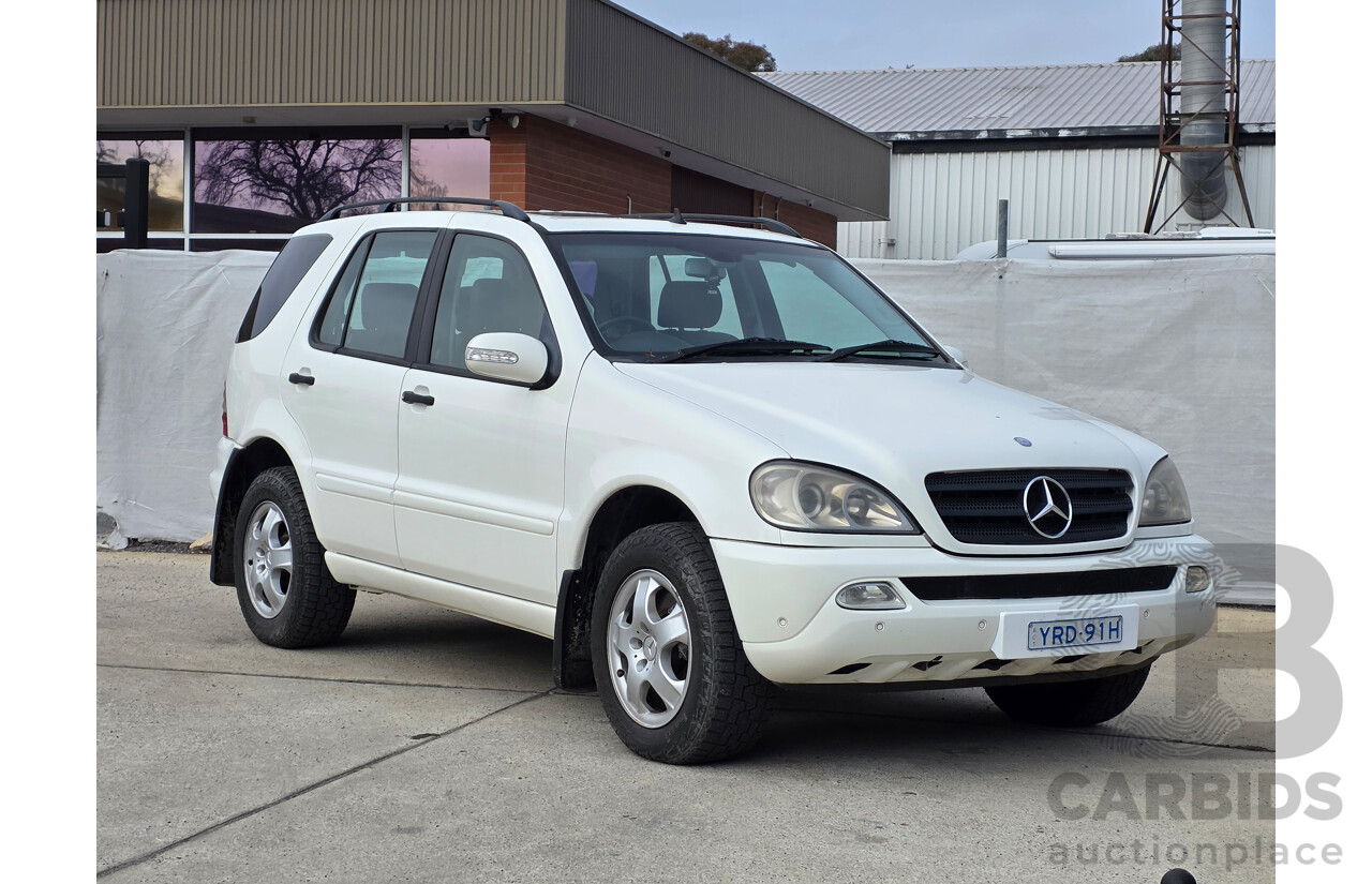 6/2003 Mercedes-Benz ML 270 CDI (4x4) W163 4d Wagon White Turbo Diesel 2.7L