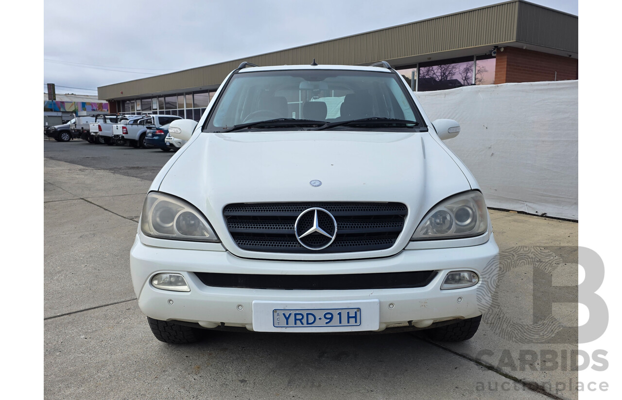 6/2003 Mercedes-Benz ML 270 CDI (4x4) W163 4d Wagon White Turbo Diesel 2.7L