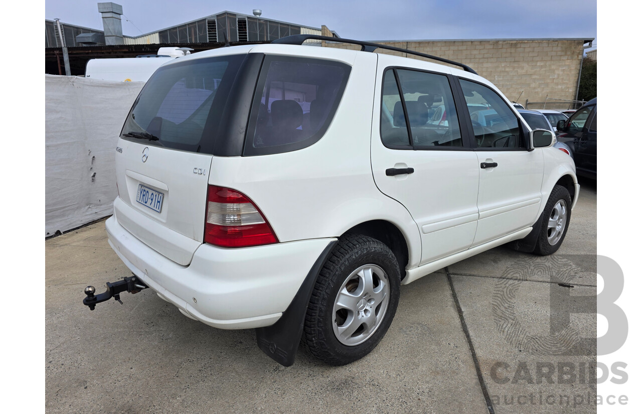 6/2003 Mercedes-Benz ML 270 CDI (4x4) W163 4d Wagon White Turbo Diesel 2.7L
