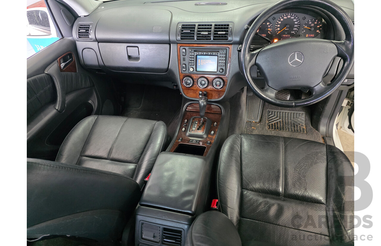 6/2003 Mercedes-Benz ML 270 CDI (4x4) W163 4d Wagon White Turbo Diesel 2.7L