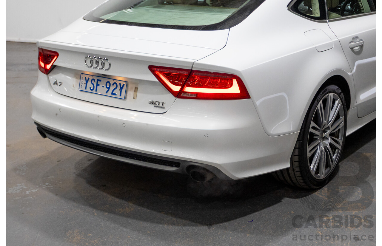 8/2011 Audi A7 Sportback 3.0 TFSI Quattro 4G 5d Hatchback Ibis White 3.0L