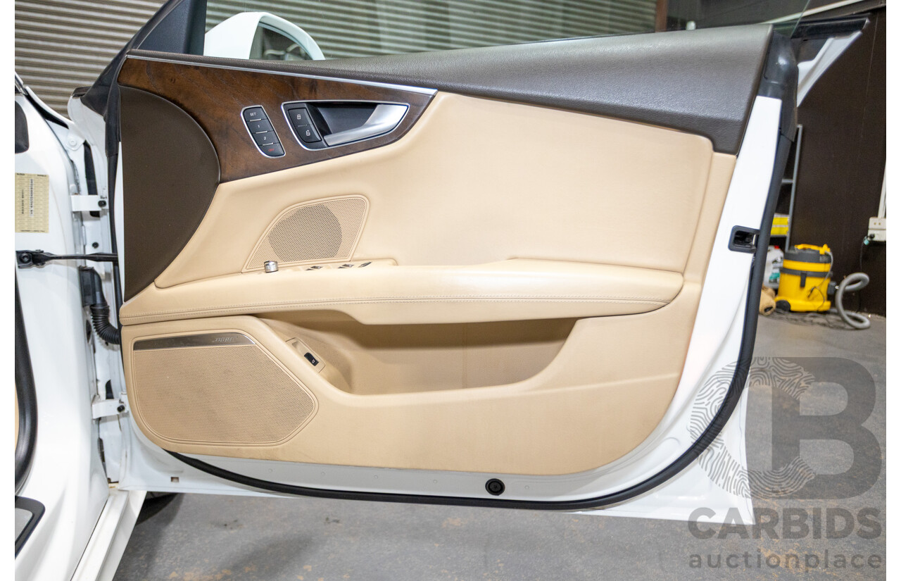 8/2011 Audi A7 Sportback 3.0 TFSI Quattro 4G 5d Hatchback Ibis White 3.0L