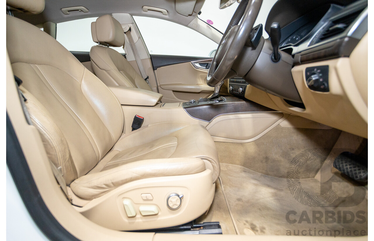 8/2011 Audi A7 Sportback 3.0 TFSI Quattro 4G 5d Hatchback Ibis White 3.0L