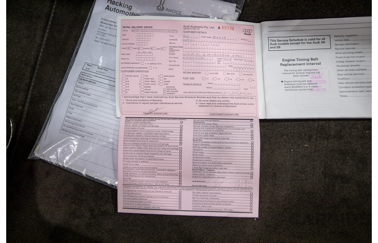 8/2011 Audi A7 Sportback 3.0 TFSI Quattro 4G 5d Hatchback Ibis White 3.0L