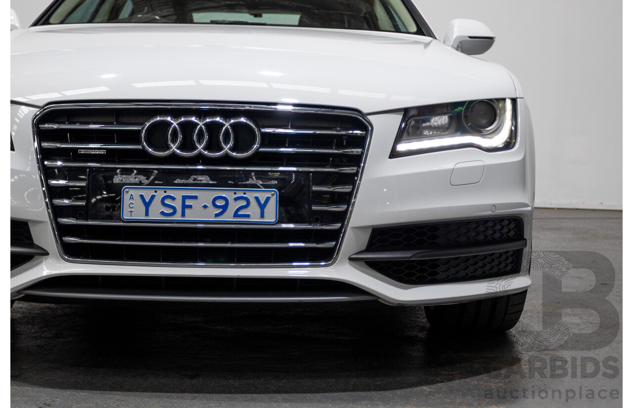 8/2011 Audi A7 Sportback 3.0 TFSI Quattro 4G 5d Hatchback Ibis White 3.0L