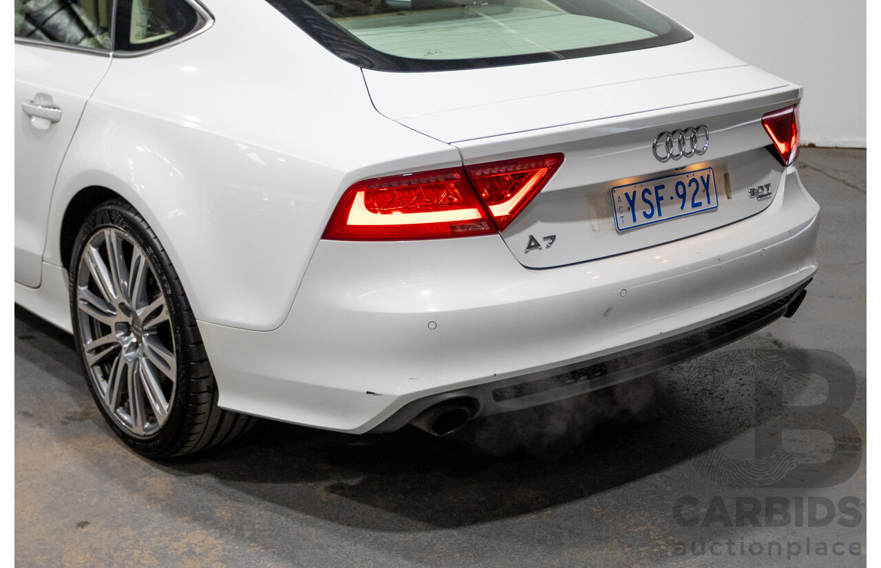 8/2011 Audi A7 Sportback 3.0 TFSI Quattro 4G 5d Hatchback Ibis White 3.0L