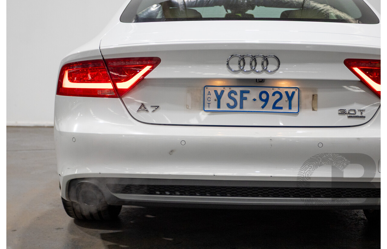 8/2011 Audi A7 Sportback 3.0 TFSI Quattro 4G 5d Hatchback Ibis White 3.0L