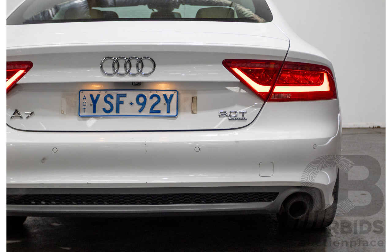 8/2011 Audi A7 Sportback 3.0 TFSI Quattro 4G 5d Hatchback Ibis White 3.0L