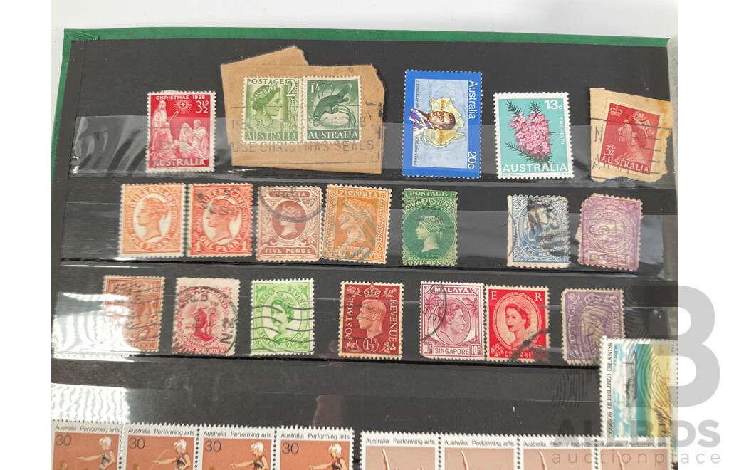 Collection of Australian Mostly Mint Stamps, Strips and Blocks, First Day Covers and Stamp Packs Including Colonial NSW, QLD, SA, VIC, Sets, ABC 50th Anniversary Sheet