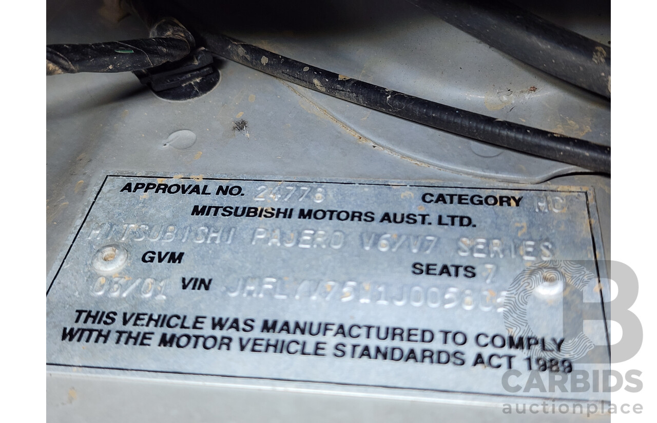 3/2001 Mitsubishi Pajero Exceed LWB (4x4) NM 4d Wagon Silver 3.5L