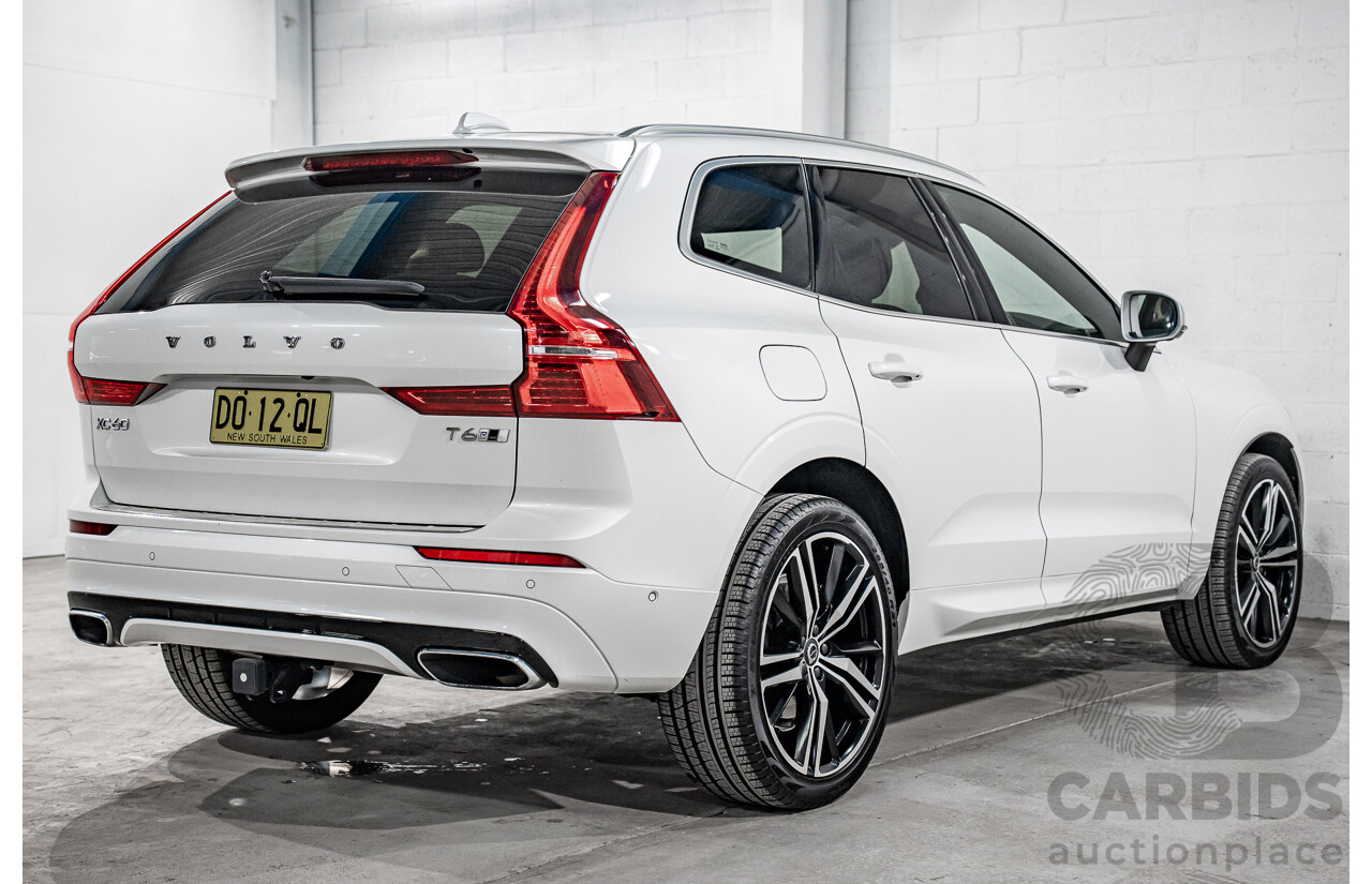 04/2019 Volvo XC60 T6 R-Design (AWD) 246 MY19 4d Wagon Crystal White Pearl Twincharged 2.0L