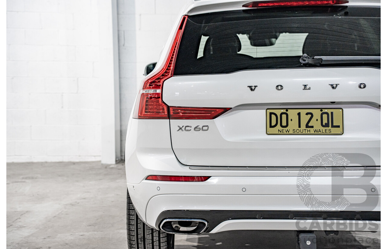 04/2019 Volvo XC60 T6 R-Design (AWD) 246 MY19 4d Wagon Crystal White Pearl Twincharged 2.0L