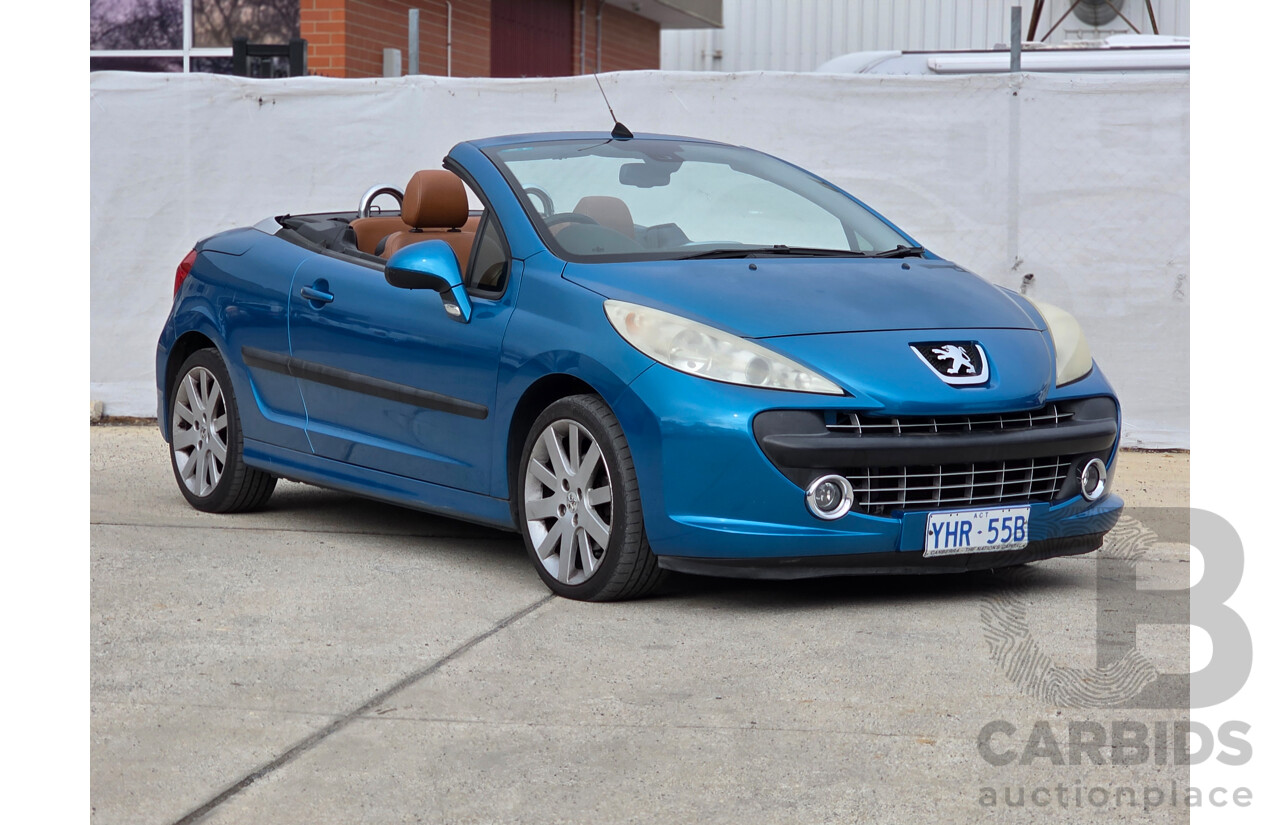 6/2007 Peugeot 207 CC GT Turbo 2d Cabriolet Blue 1.6L