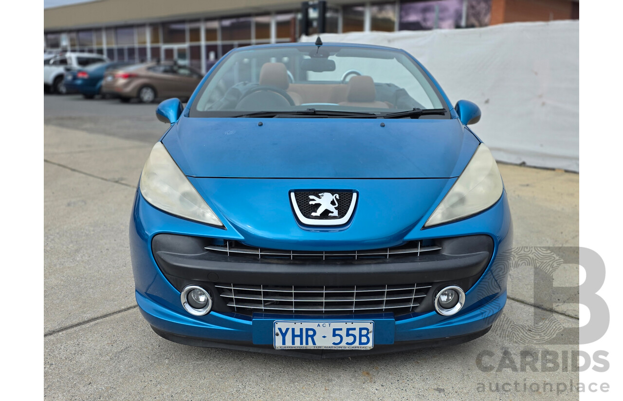 6/2007 Peugeot 207 CC GT Turbo 2d Cabriolet Blue 1.6L