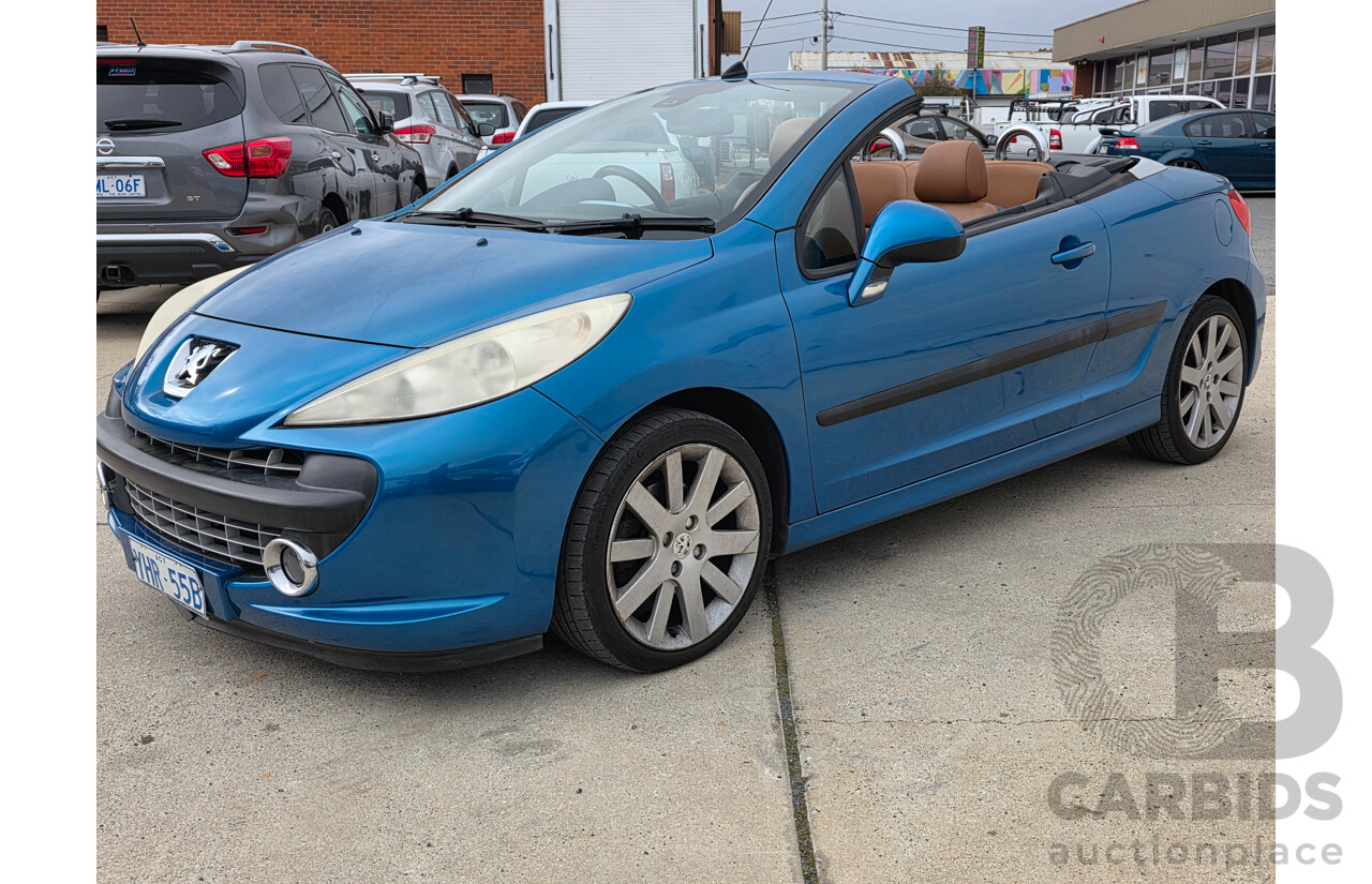 6/2007 Peugeot 207 CC GT Turbo 2d Cabriolet Blue 1.6L