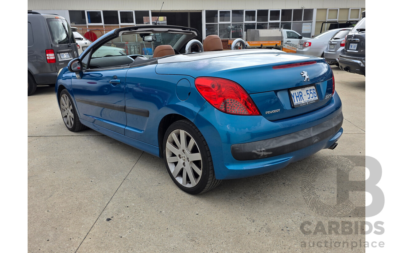 6/2007 Peugeot 207 CC GT Turbo 2d Cabriolet Blue 1.6L