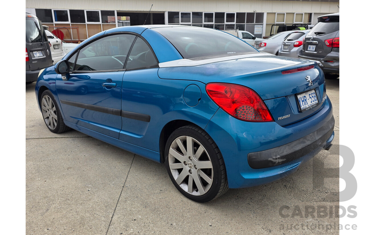 6/2007 Peugeot 207 CC GT Turbo 2d Cabriolet Blue 1.6L