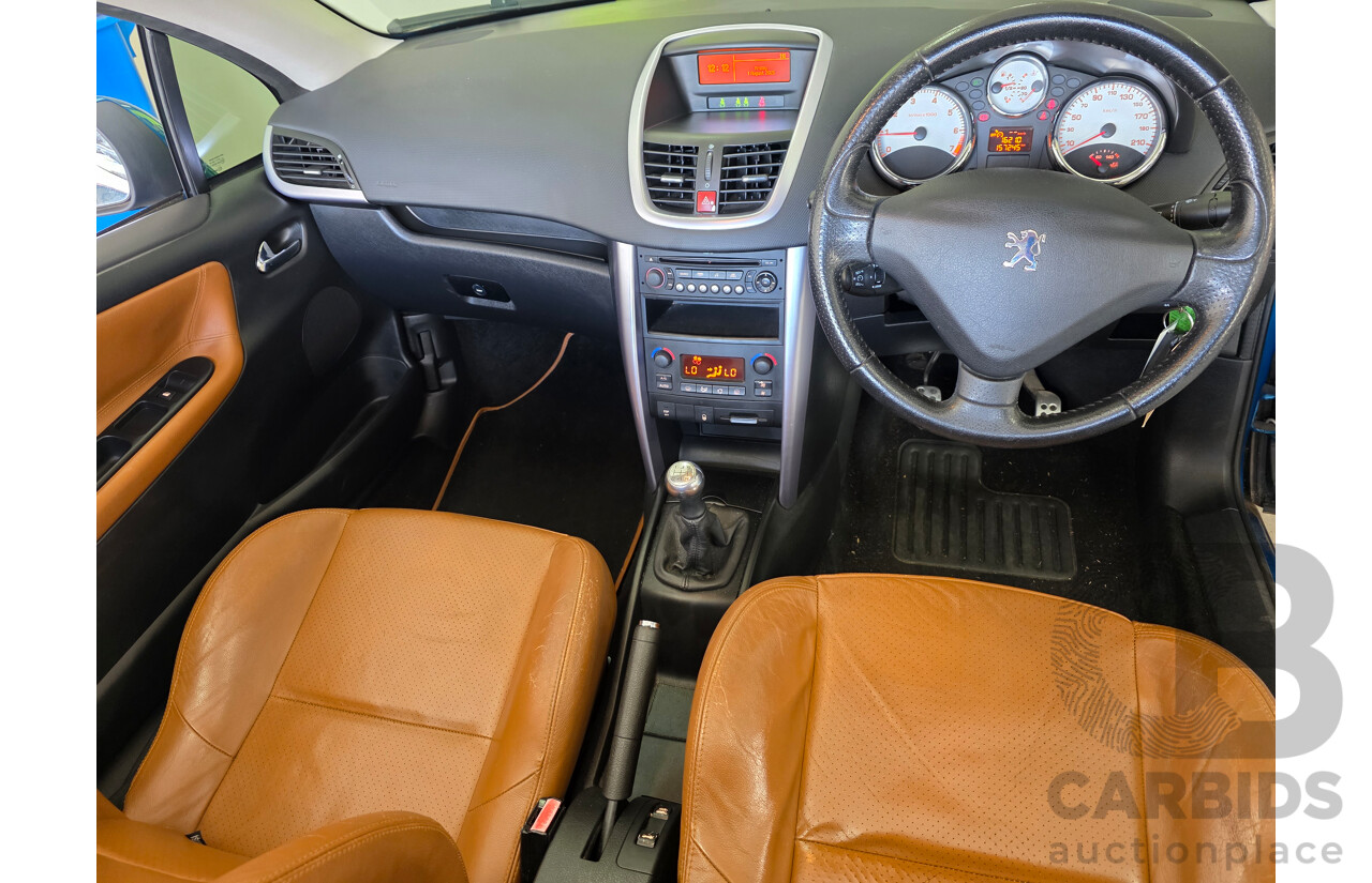6/2007 Peugeot 207 CC GT Turbo 2d Cabriolet Blue 1.6L