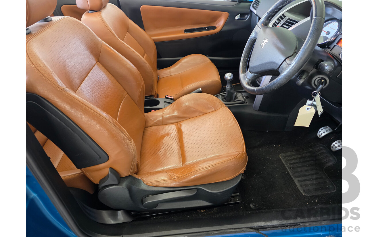 6/2007 Peugeot 207 CC GT Turbo 2d Cabriolet Blue 1.6L