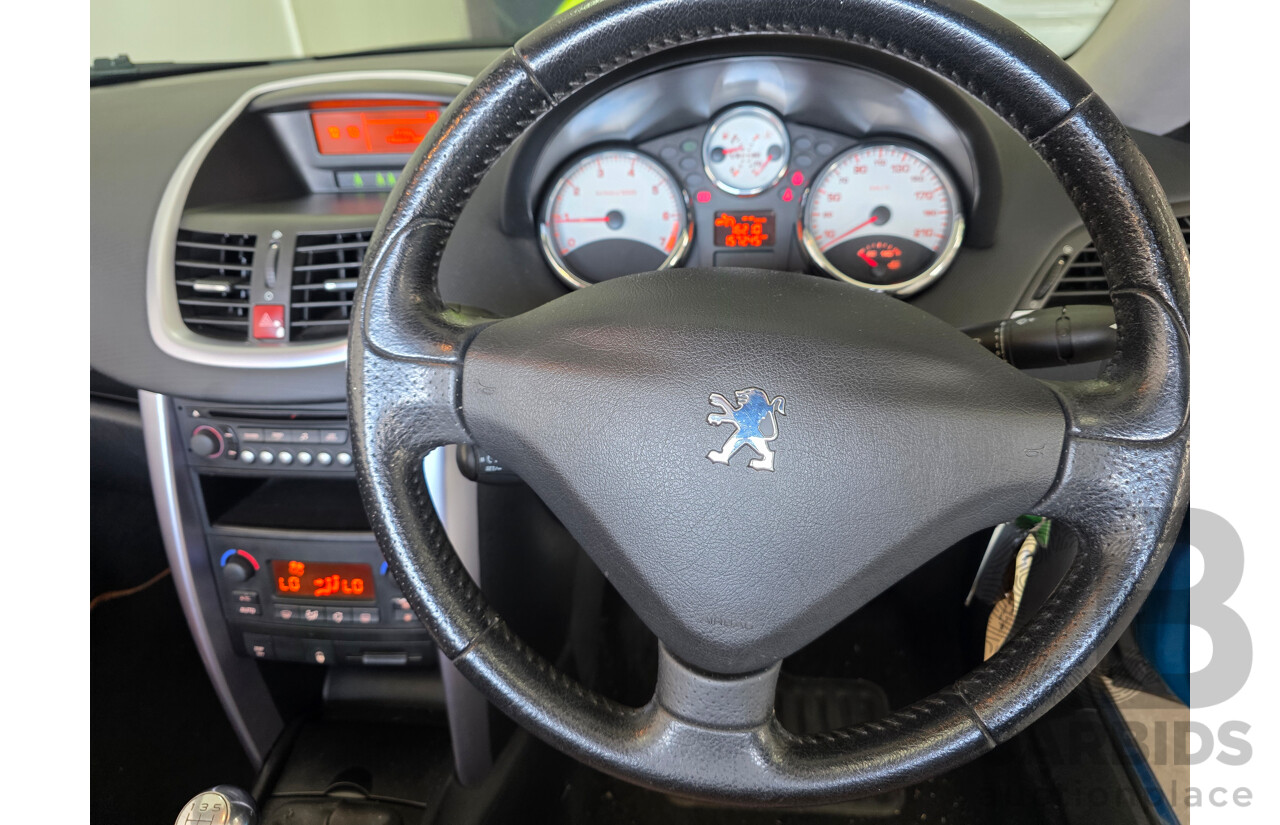 6/2007 Peugeot 207 CC GT Turbo 2d Cabriolet Blue 1.6L