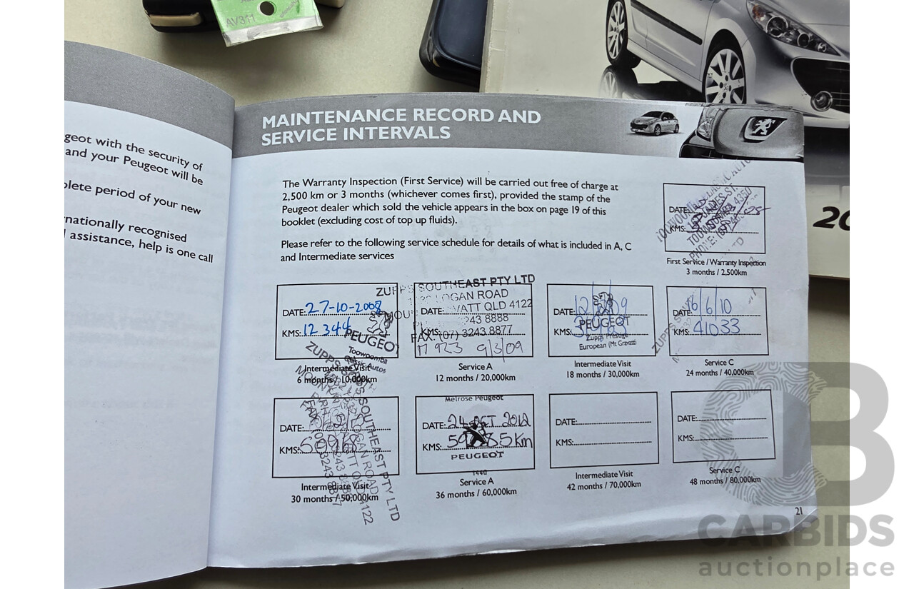 6/2007 Peugeot 207 CC GT Turbo 2d Cabriolet Blue 1.6L