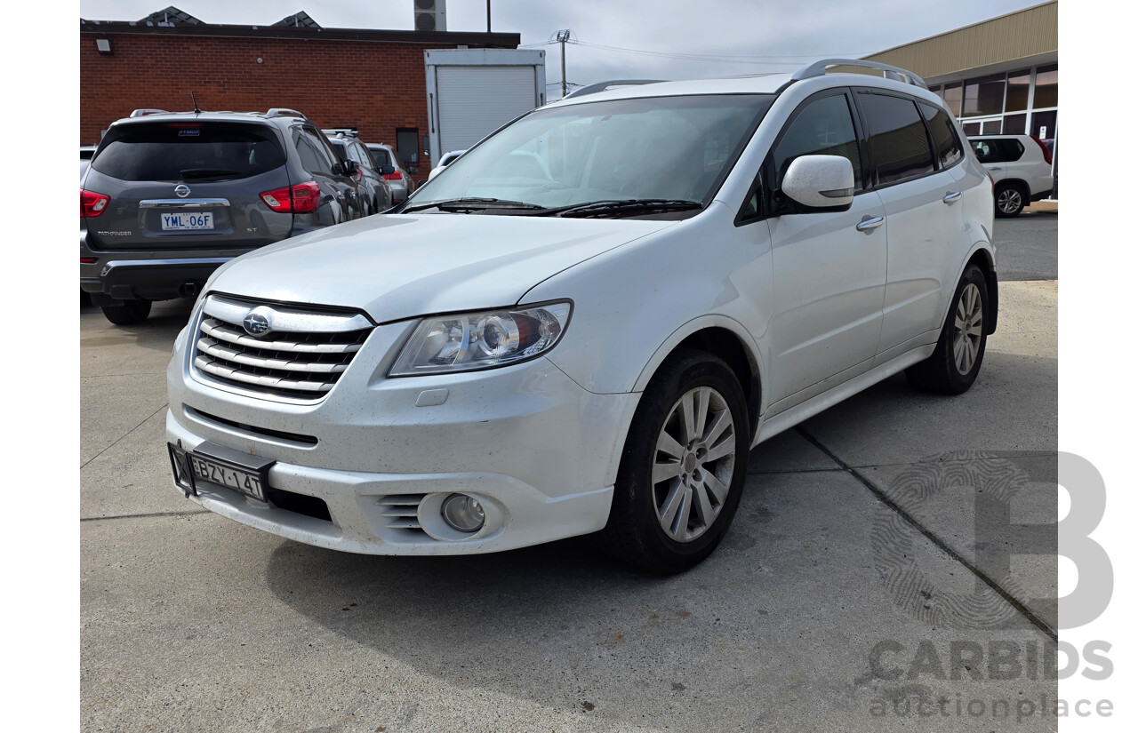 4/2012 Subaru Tribeca 3.6R Premium MY12 4d Wagon White 3.6L - 7 Seat