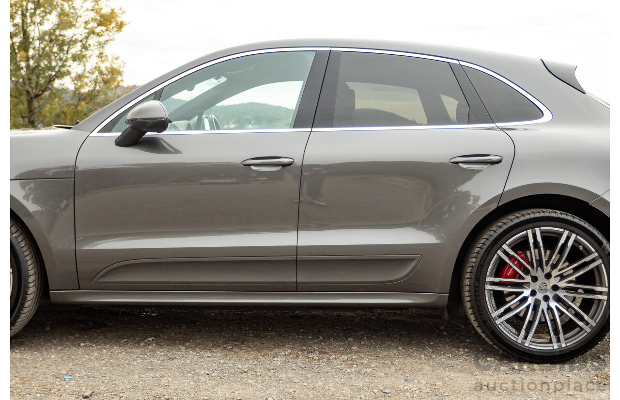 10/2014 Porsche Macan Turbo (AWD) 95B MY15 4d Wagon Agate Grey Metallic Twin Turbo V6 3.6L