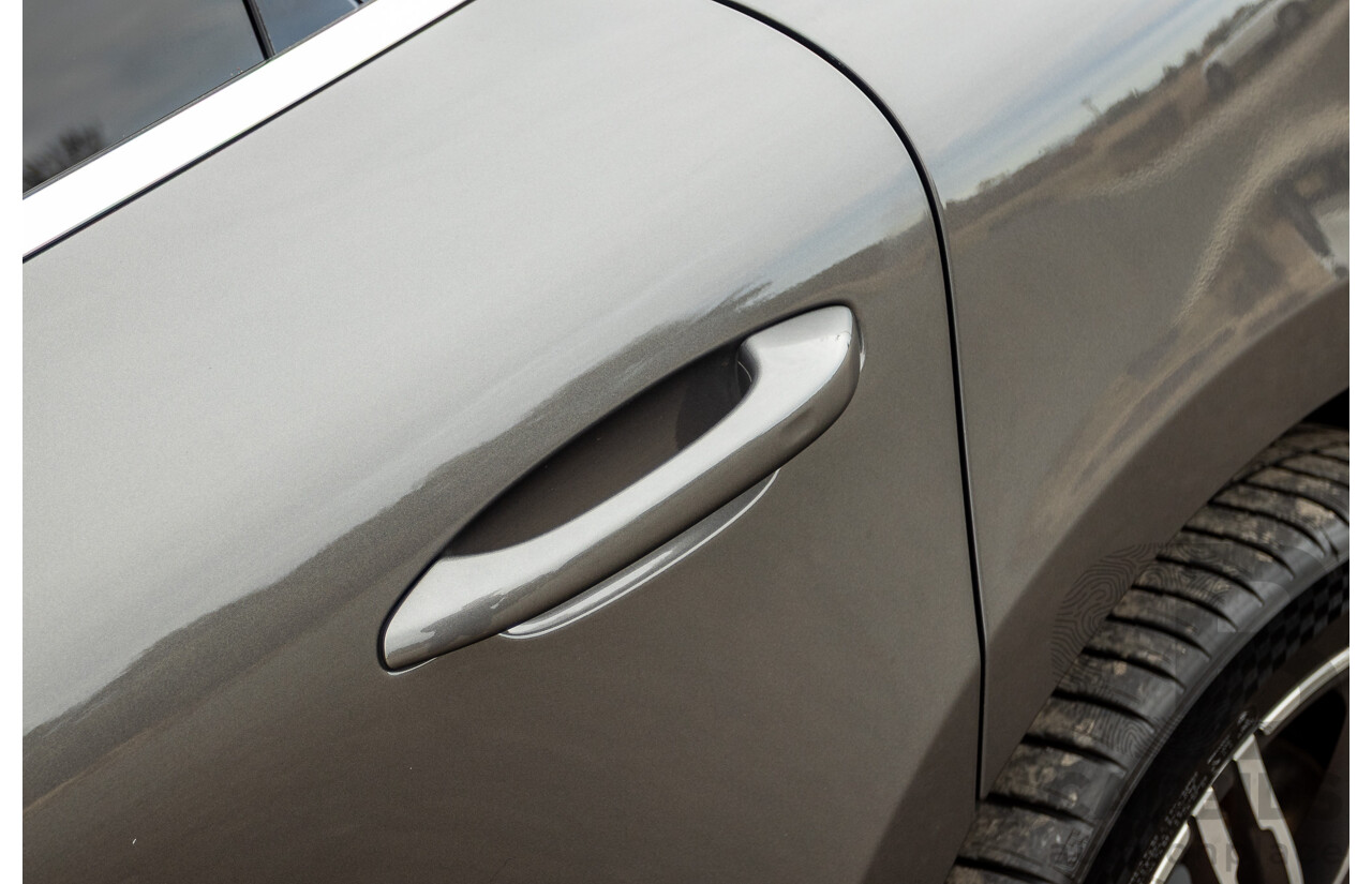 10/2014 Porsche Macan Turbo (AWD) 95B MY15 4d Wagon Agate Grey Metallic Twin Turbo V6 3.6L