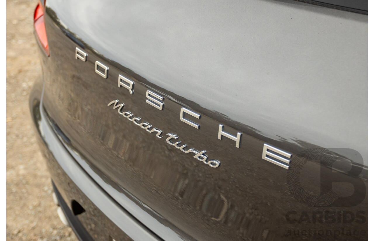 10/2014 Porsche Macan Turbo (AWD) 95B MY15 4d Wagon Agate Grey Metallic Twin Turbo V6 3.6L
