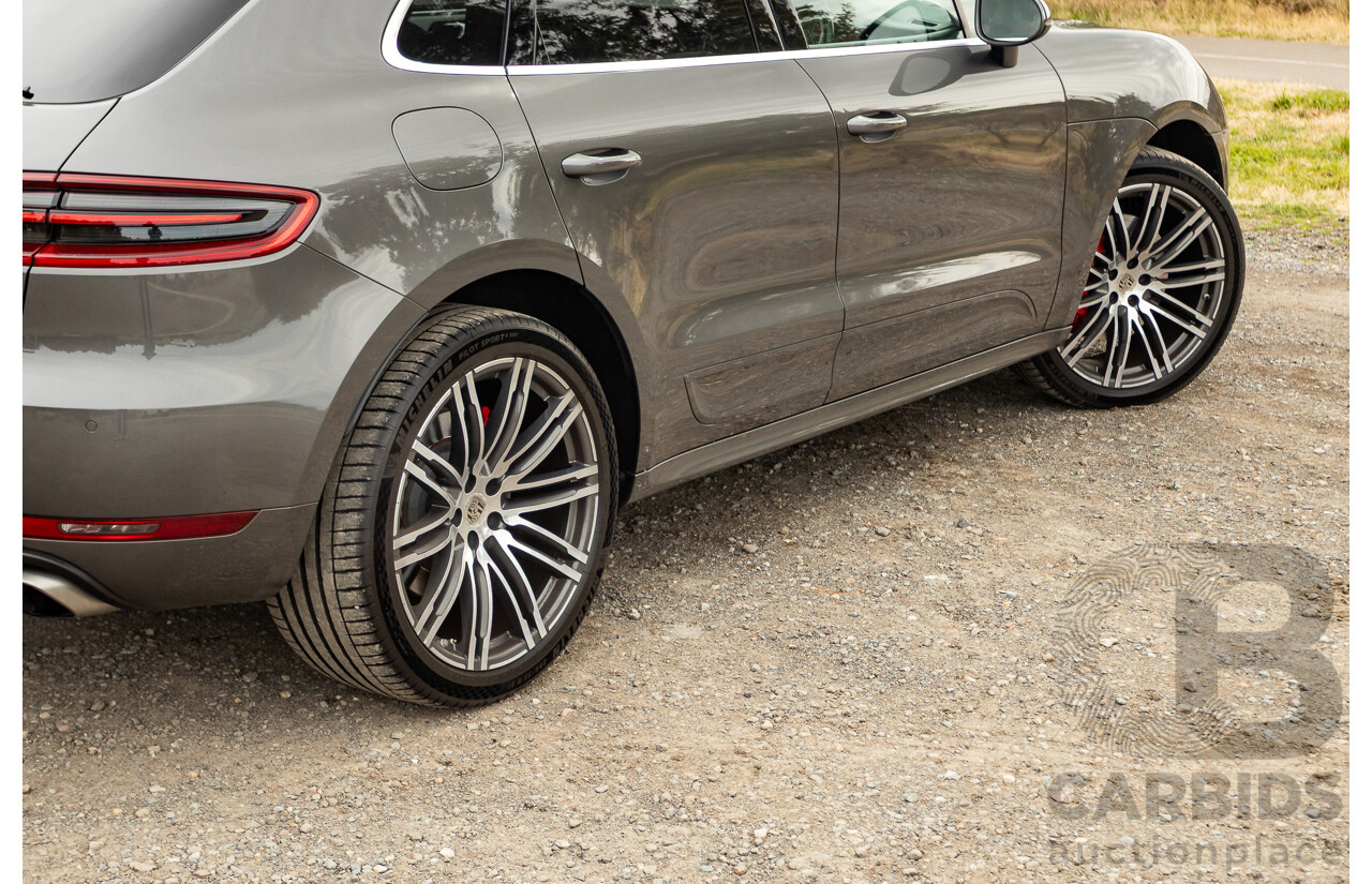 10/2014 Porsche Macan Turbo (AWD) 95B MY15 4d Wagon Agate Grey Metallic Twin Turbo V6 3.6L