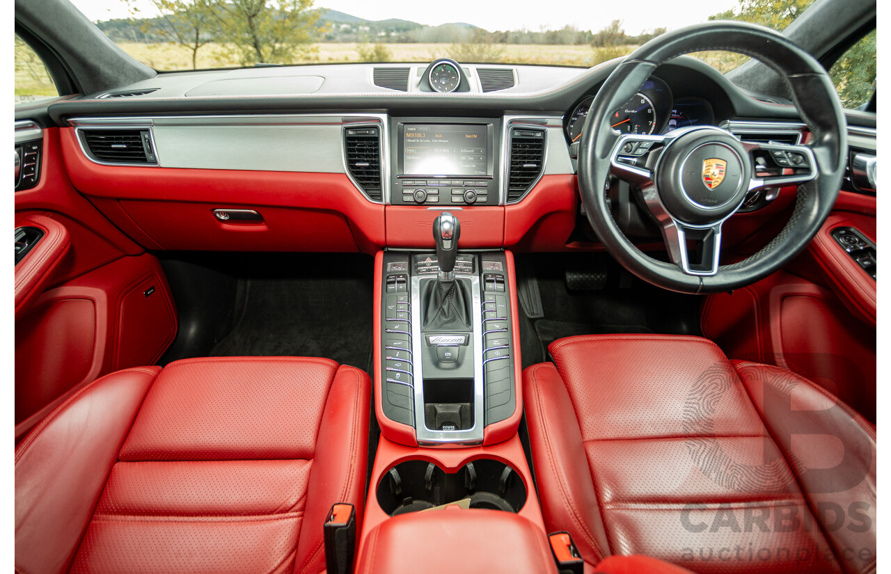 10/2014 Porsche Macan Turbo (AWD) 95B MY15 4d Wagon Agate Grey Metallic Twin Turbo V6 3.6L