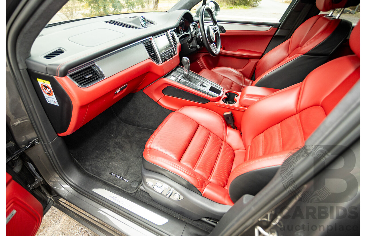 10/2014 Porsche Macan Turbo (AWD) 95B MY15 4d Wagon Agate Grey Metallic Twin Turbo V6 3.6L