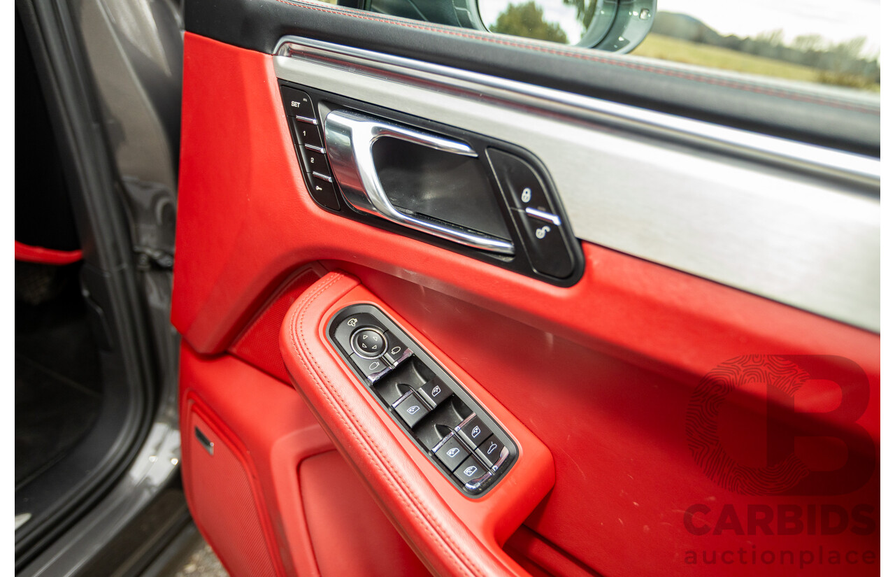 10/2014 Porsche Macan Turbo (AWD) 95B MY15 4d Wagon Agate Grey Metallic Twin Turbo V6 3.6L