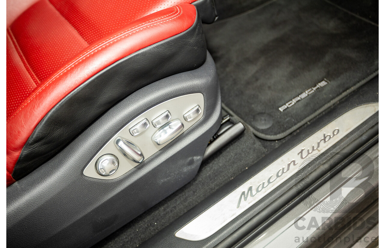 10/2014 Porsche Macan Turbo (AWD) 95B MY15 4d Wagon Agate Grey Metallic Twin Turbo V6 3.6L