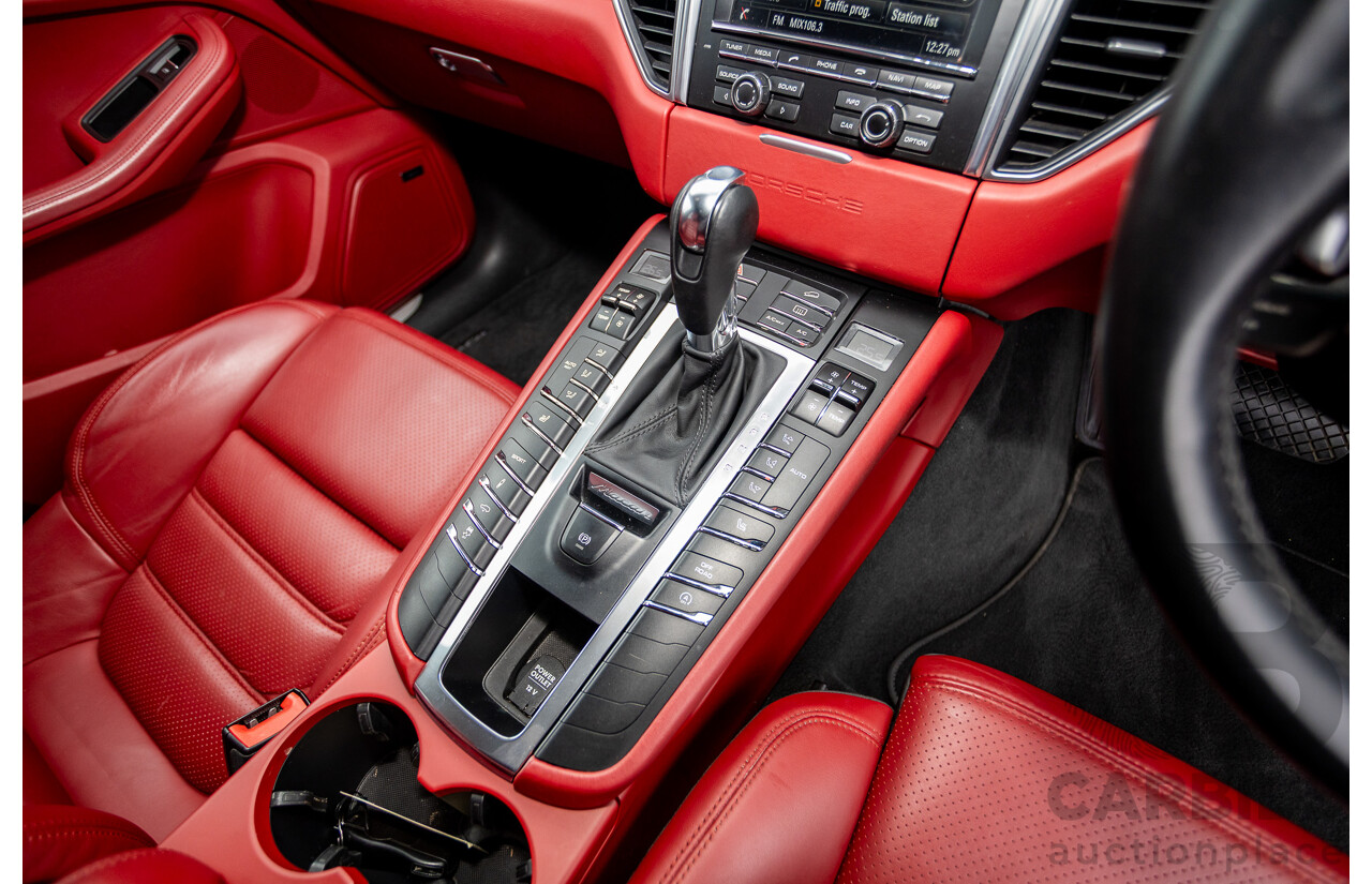 10/2014 Porsche Macan Turbo (AWD) 95B MY15 4d Wagon Agate Grey Metallic Twin Turbo V6 3.6L