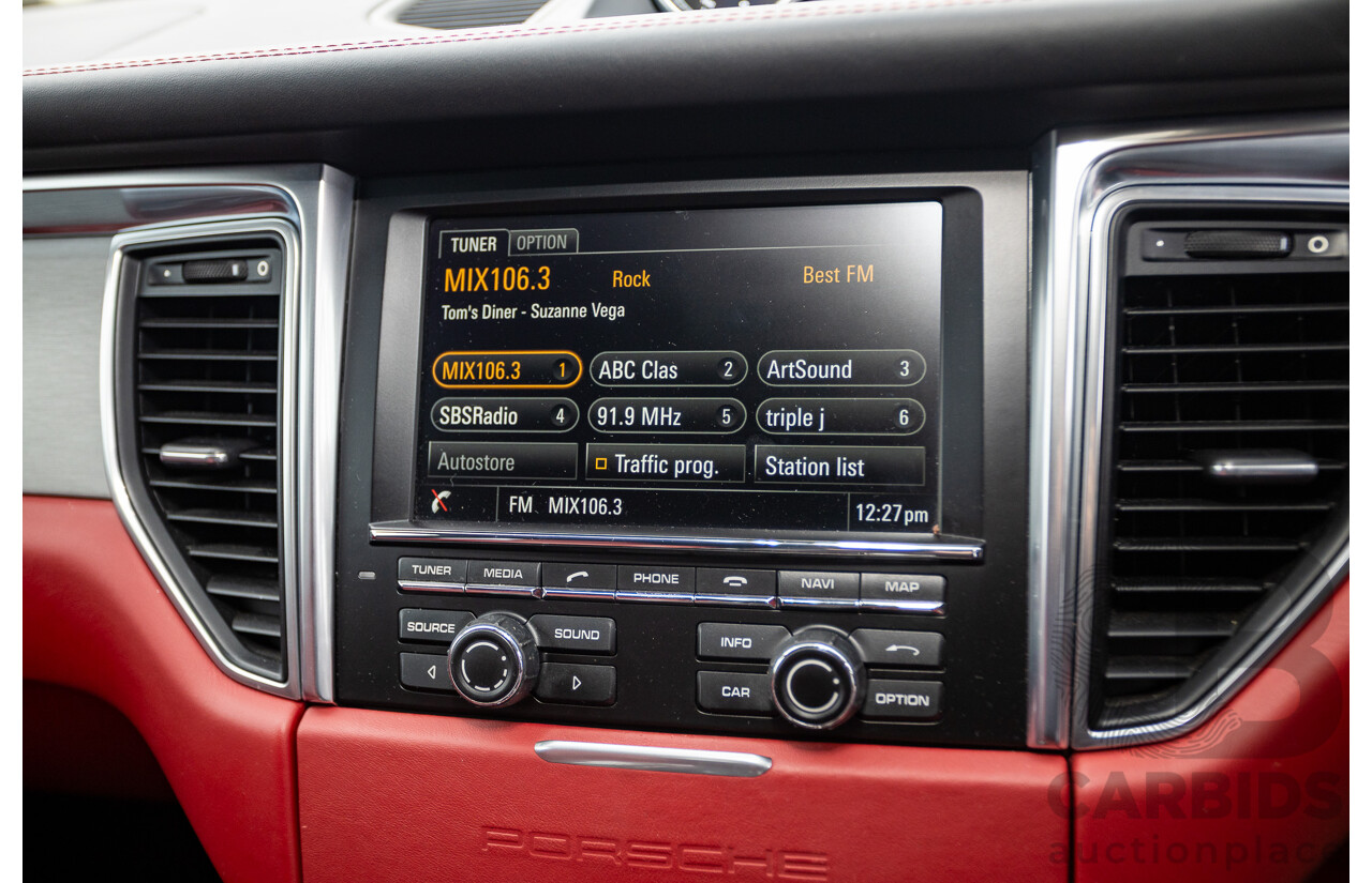 10/2014 Porsche Macan Turbo (AWD) 95B MY15 4d Wagon Agate Grey Metallic Twin Turbo V6 3.6L