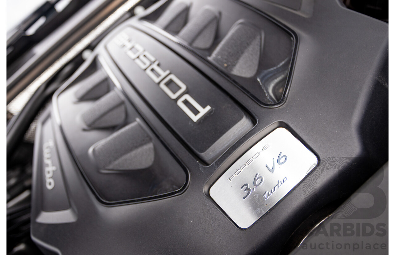 10/2014 Porsche Macan Turbo (AWD) 95B MY15 4d Wagon Agate Grey Metallic Twin Turbo V6 3.6L