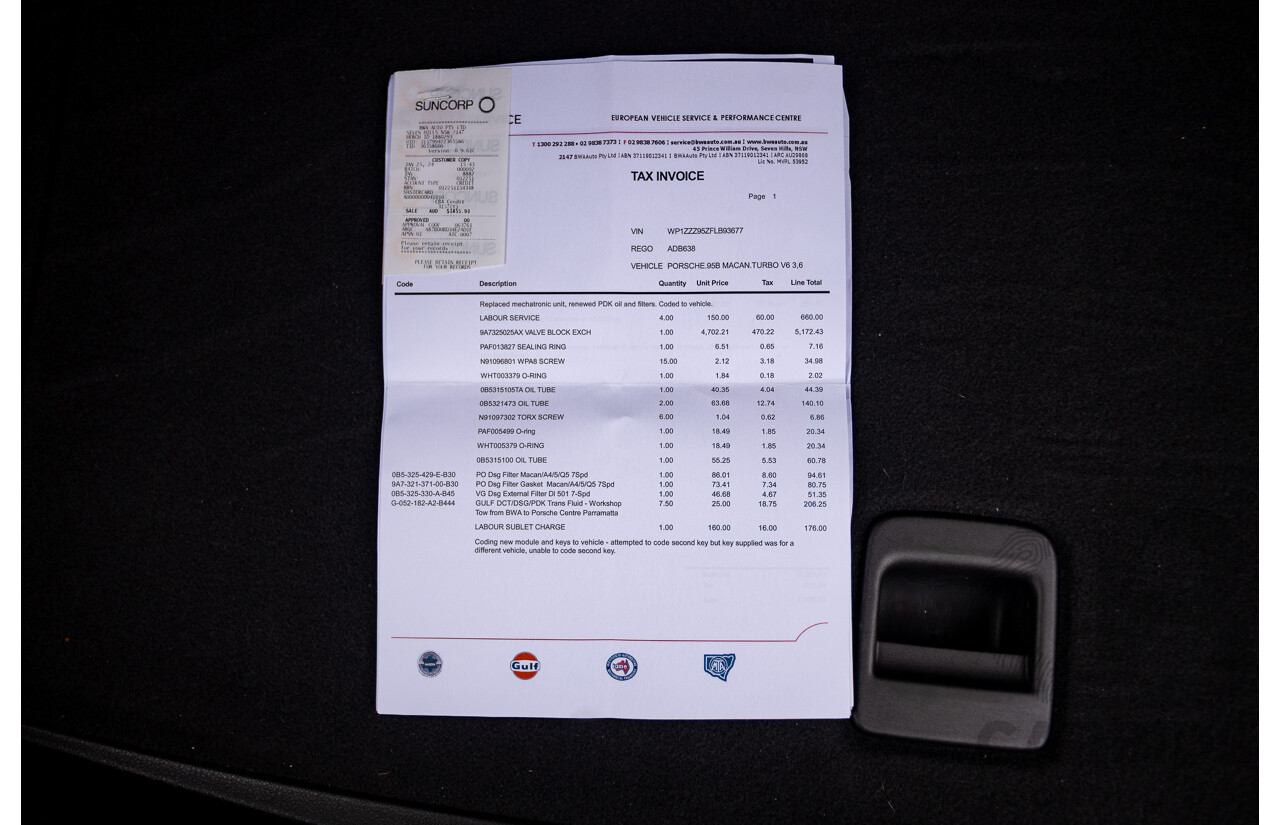 10/2014 Porsche Macan Turbo (AWD) 95B MY15 4d Wagon Agate Grey Metallic Twin Turbo V6 3.6L