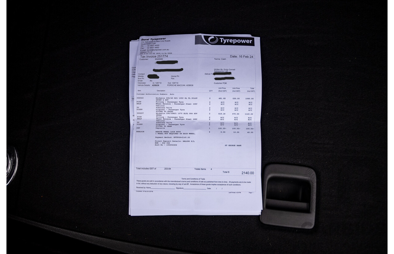 10/2014 Porsche Macan Turbo (AWD) 95B MY15 4d Wagon Agate Grey Metallic Twin Turbo V6 3.6L