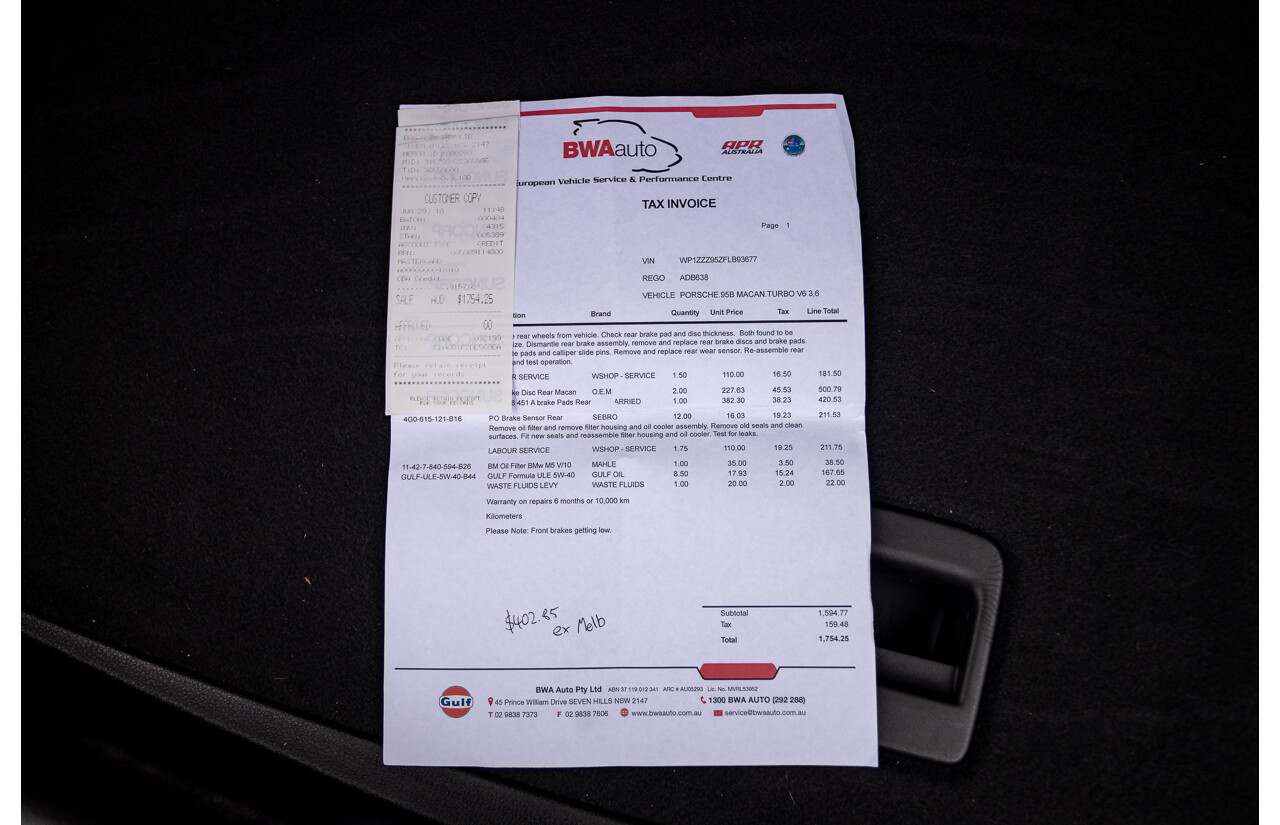 10/2014 Porsche Macan Turbo (AWD) 95B MY15 4d Wagon Agate Grey Metallic Twin Turbo V6 3.6L